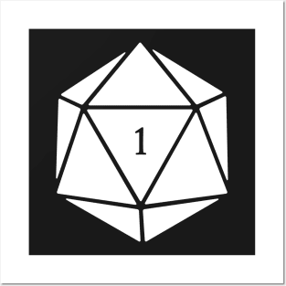 Funny D20 Roleplaying Game Dice Posters and Art